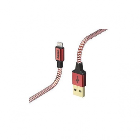 Кабель Hama 00178299 Lightning (m) USB A(m) 1.5м красный - фото 1