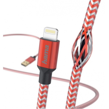 Кабель Hama 00178299 Lightning (m) USB A(m) 1.5м красный - фото 2