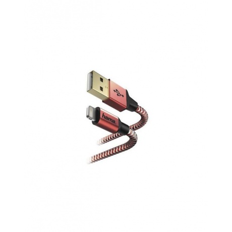 Кабель Hama 00178299 Lightning (m) USB A(m) 1.5м красный - фото 3