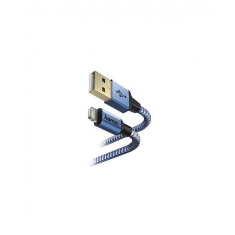 Кабель Hama 00178300 Lightning (m) USB A (m) 1.5м синий - фото 3