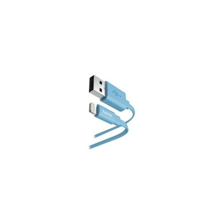 Кабель Hama Flat 00173646 Lightning (m) USB A(m) 1.2м синий плоский - фото 3