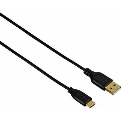 

Кабель Hama Flexi-Slim 00135784 USB Type-C (m) USB A(m) 0.75м черный