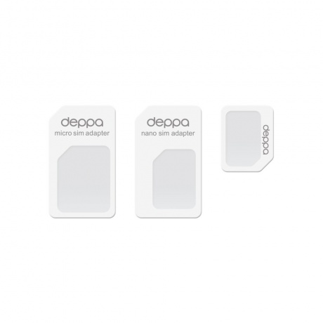Адаптер Deppa Nano/Micro SIM white - фото 1
