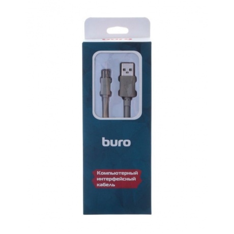 Кабель Buro BHP RET USB_MINI18 USB A(m) mini USB B (m) 1.8м серый - фото 5