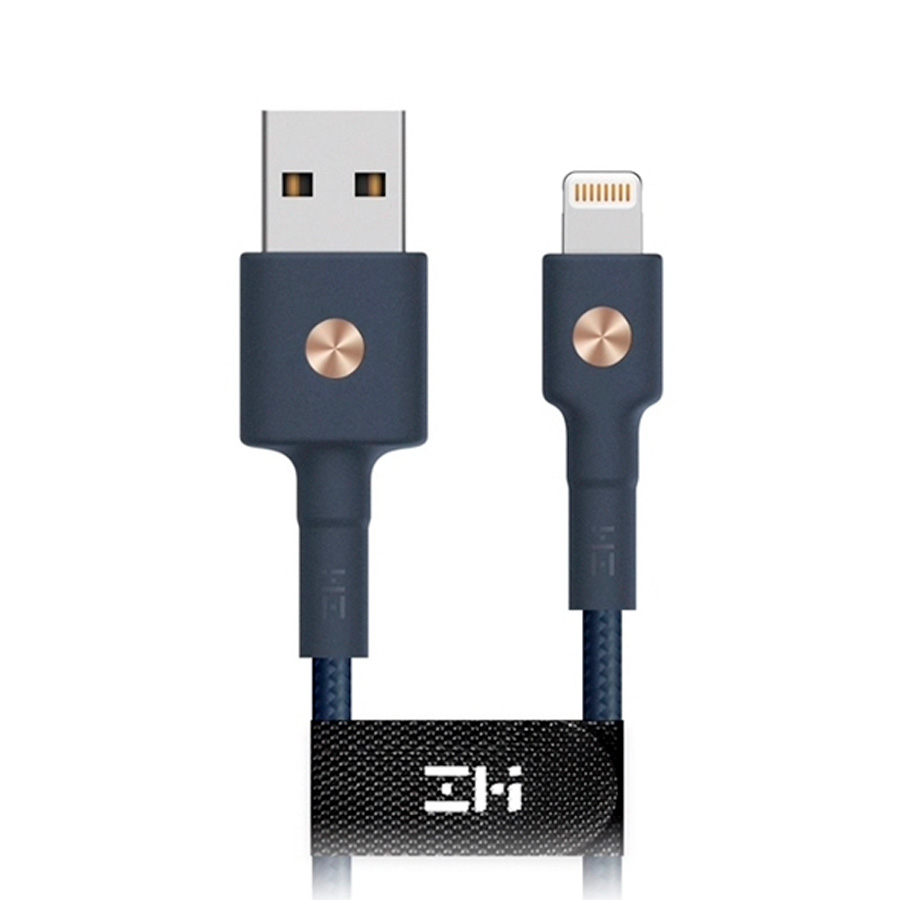 кабель zmi usb lightning mfi 100 см al803 красный Кабель Xiaomi ZMI AL803 USB - Lightning MFi 1m Blue