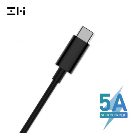 Кабель Xiaomi ZMI AL307E USB Type-C - Type-C ZMI 100cm 100W Black - фото 2
