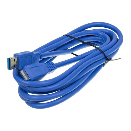 Кабель Ningbo micro USB 3.0 B (m) USB A(m) 3м синий блистер - фото 1