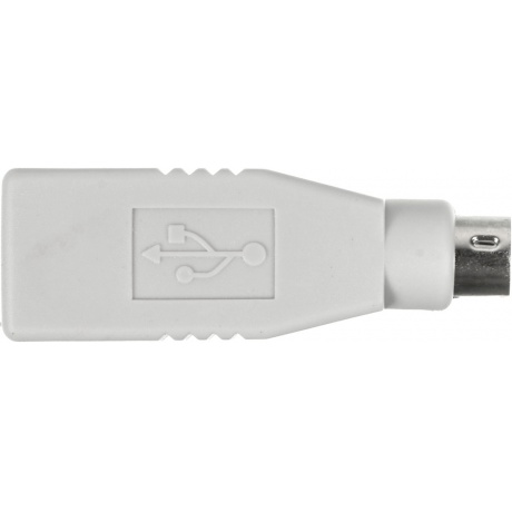 Переходник Ningbo MD6M USB013A PS/2 (m) USB A(f) серый - фото 5