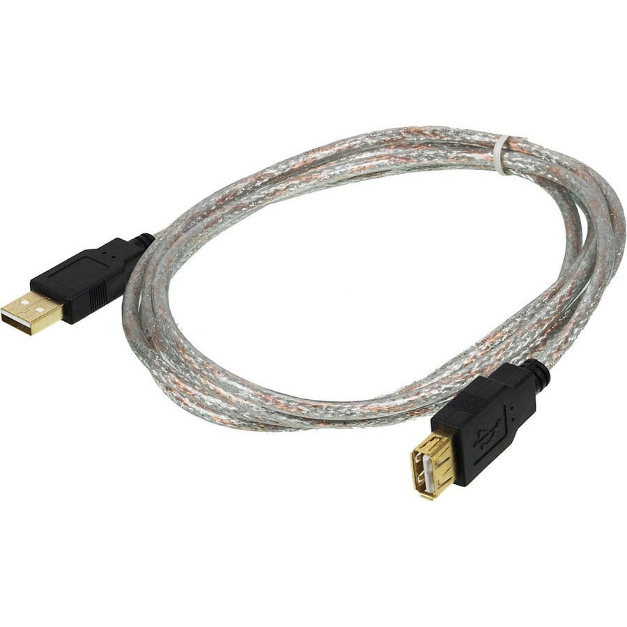 Кабель-удлинитель Ningbo USB A(m) USB A(f) 1.8м прозрачный кабель ningbo usb a m usb b m 3м серебристый