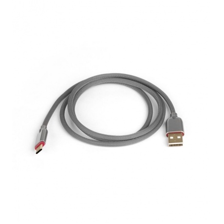 Кабель Rombica Digital CB-05 USB - USB Type-C текстиль 1м серый - фото 1