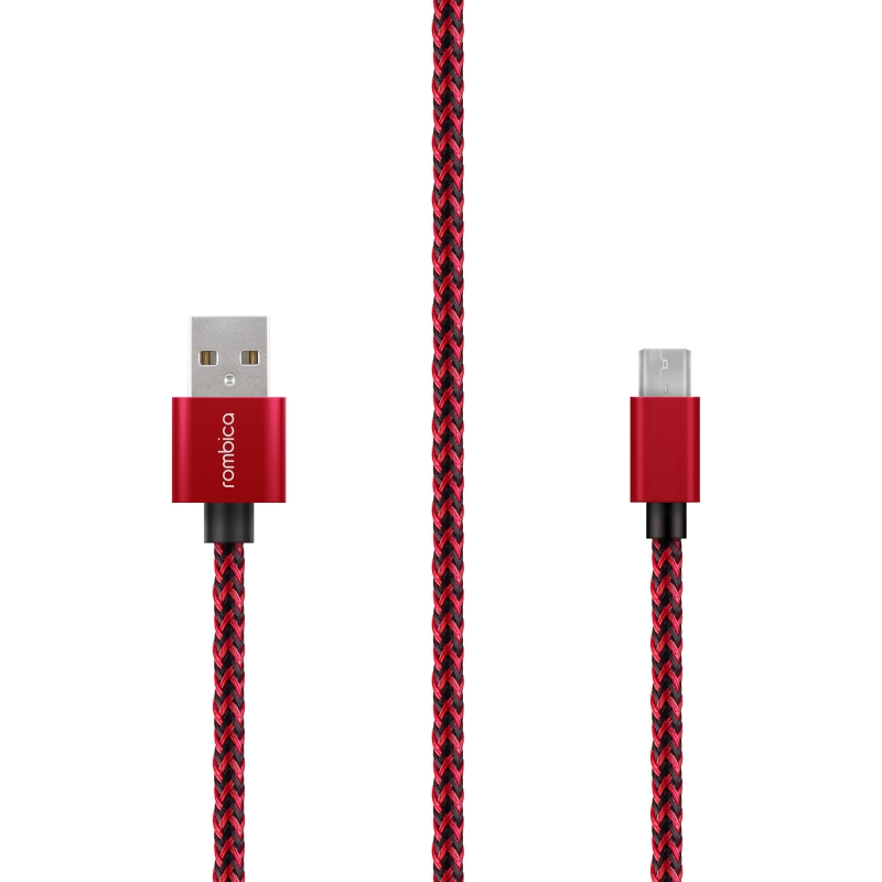 Кабель Rombica Digital AB-04 Red USB - micro USB текстиль 2м красный от Kotofoto