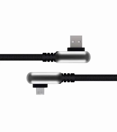 Кабель Rombica Digital Electron M Black USB - micro USB нейлонов...