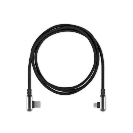 Кабель Rombica Digital Electron M Black USB - micro USB нейлоновая оплетка 1.2м черный - фото 2