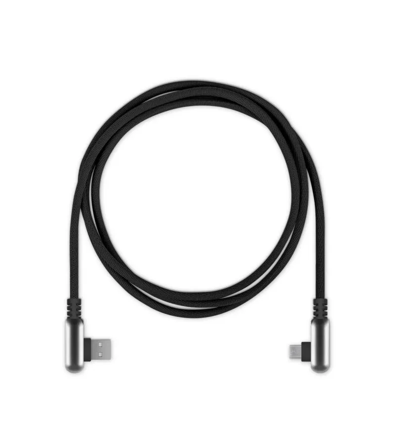 Кабель Rombica Digital Electron M Black USB - micro USB нейлоновая оплетка 1.2м черный - фото 2