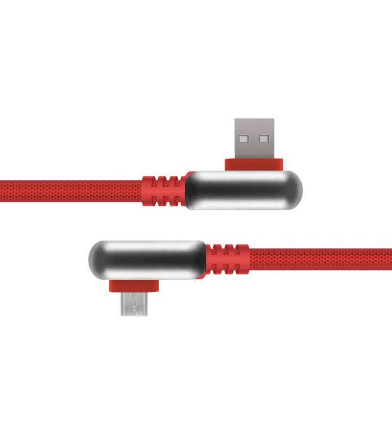 Кабель Rombica Digital Electron M Red USB - micro USB нейлоновая оплетка 1.2м красный фотографии