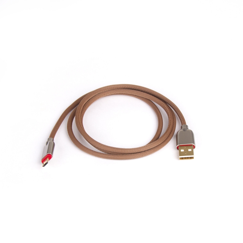 Кабель Rombica Digital AB-05 USB - micro USB такстиль 1м коричневый от Kotofoto