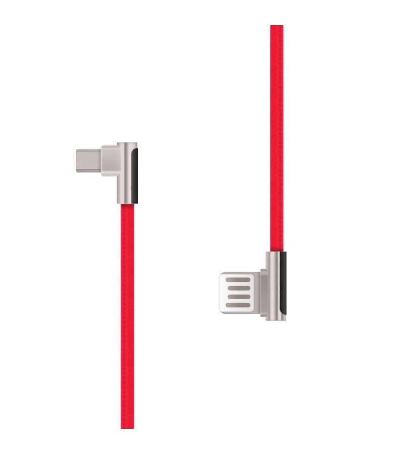Кабель Rombica Digital AB-06 USB - micro USB текстиль 1м красный - фото 1