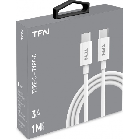 Кабель TFN TypeC-TypeC 1.0m TPE white - фото 2