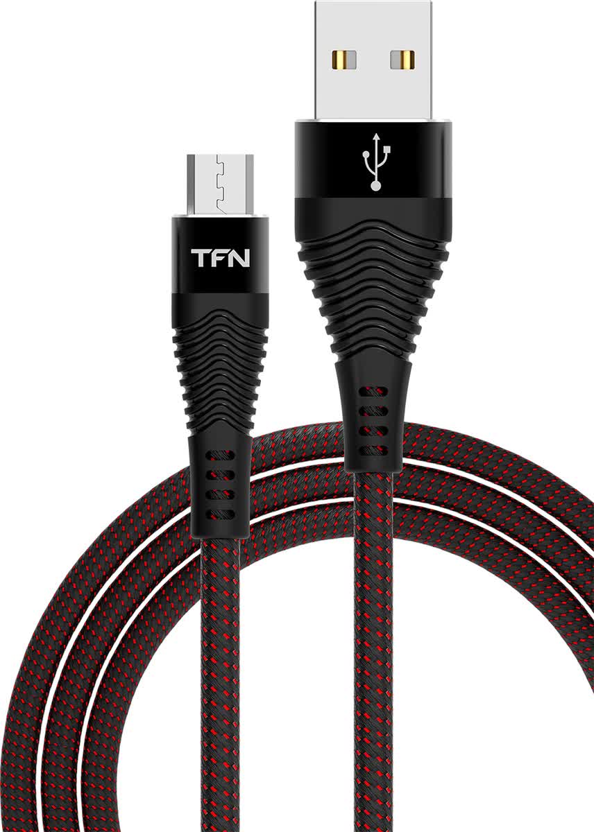 Кабель TFN microUSB knight 1.0m black кабель tfn microusb knight 1 0m black