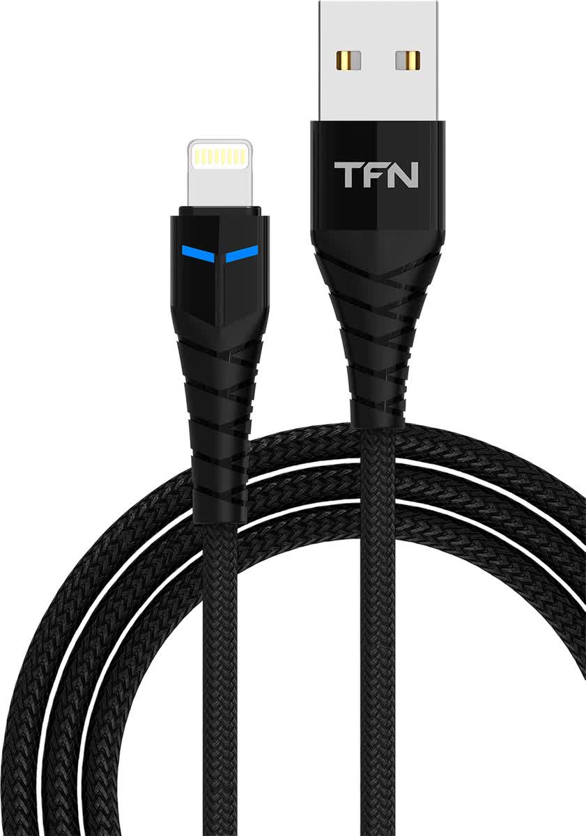 Кабель TFN 8pin Type-C knight 1.0m blac кабель tfn 8pin typec 1m нейлон mfi blac
