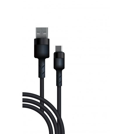 Кабель BoraSCO Sillicone USB - micro USB, 3А, 1м, черный, - фото 2