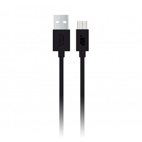 Кабель BoraSCO USB - Micro USB, 1м, черный, - фото 1