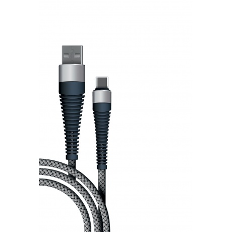 Кабель BoraSCO Fishbone USB - Type-C, 3А, 1м, spaсe grey, - фото 2