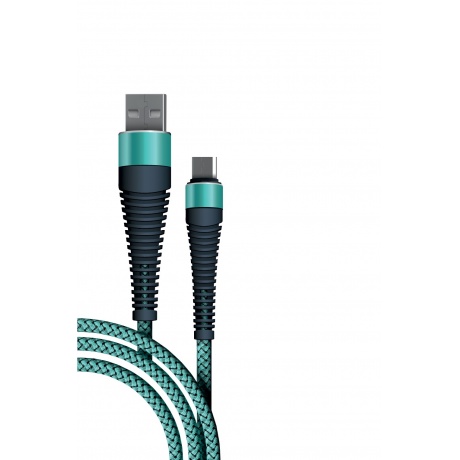 Кабель BoraSCO Fishbone USB - micro USB, 3А, 1м, тиффани, - фото 2