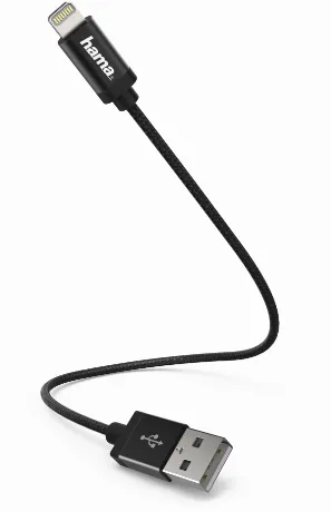 Кабель Hama 00178280 Lightning (m) USB 2.0 (m) 0.2м черный