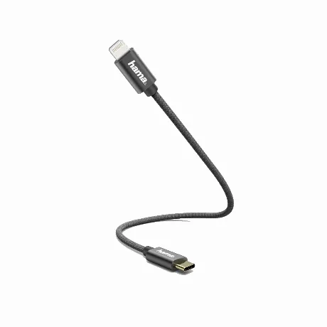 Кабель Hama 00187208 USB Type-C (m) Lightning (m) 0.2м черный