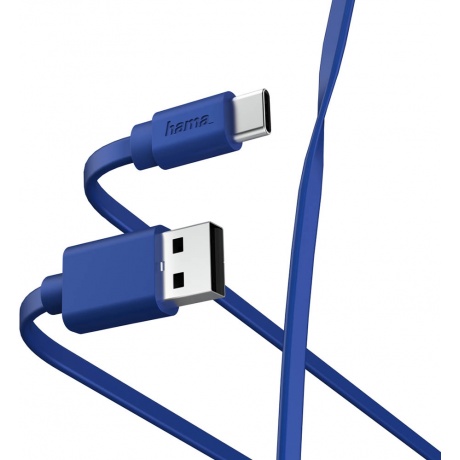 

Кабель Hama 00187229 USB Type-C USB A(m) 1м синий