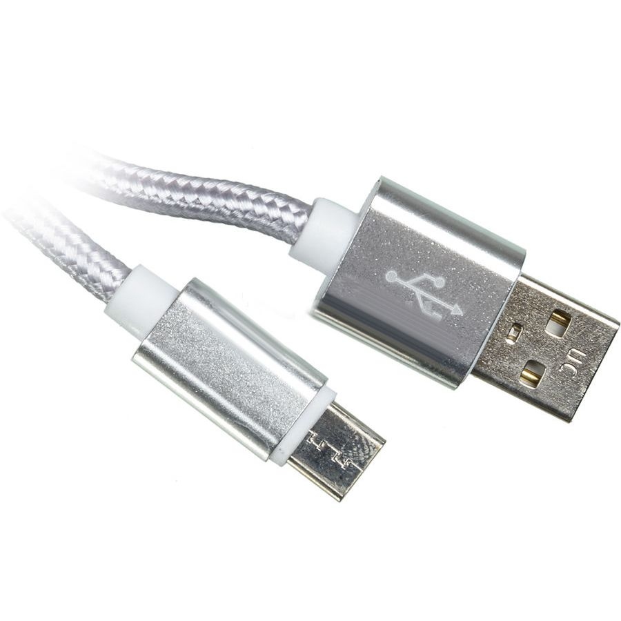 Кабель Redline УТ000014156 USB Type-C (m) USB A(m) 2м серебристый кабель redline ут000014152 usb m lightning m 2м серебристый