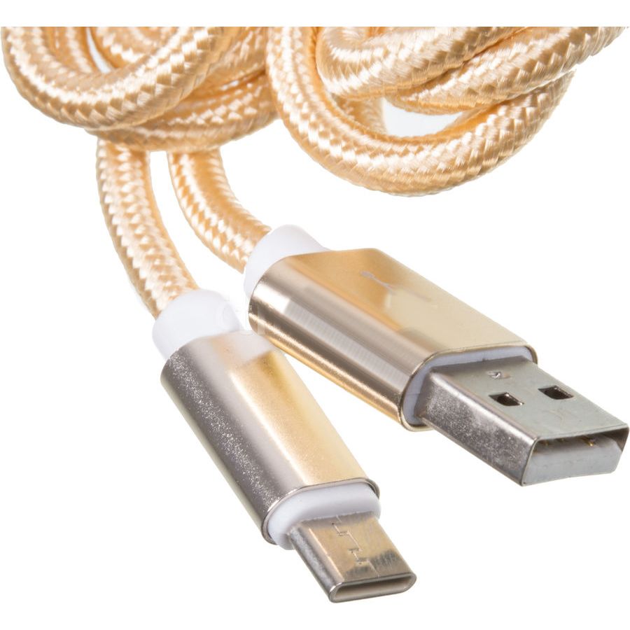 цена Кабель Redline УТ000014158 USB Type-C (m) USB A(m) 2м золотистый
