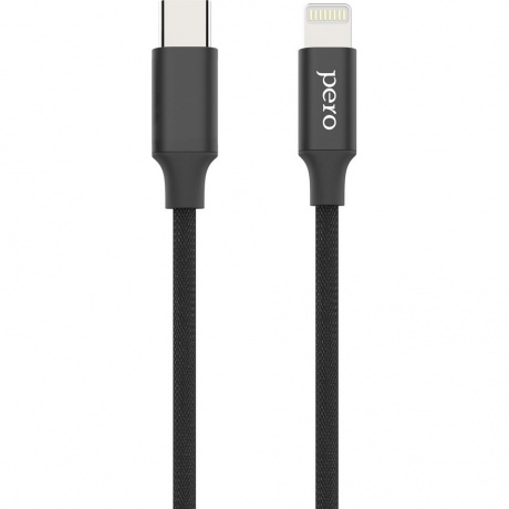 Дата-кабель PERO DC-05 Type-C to Lightning 3А 1м Black - фото 3