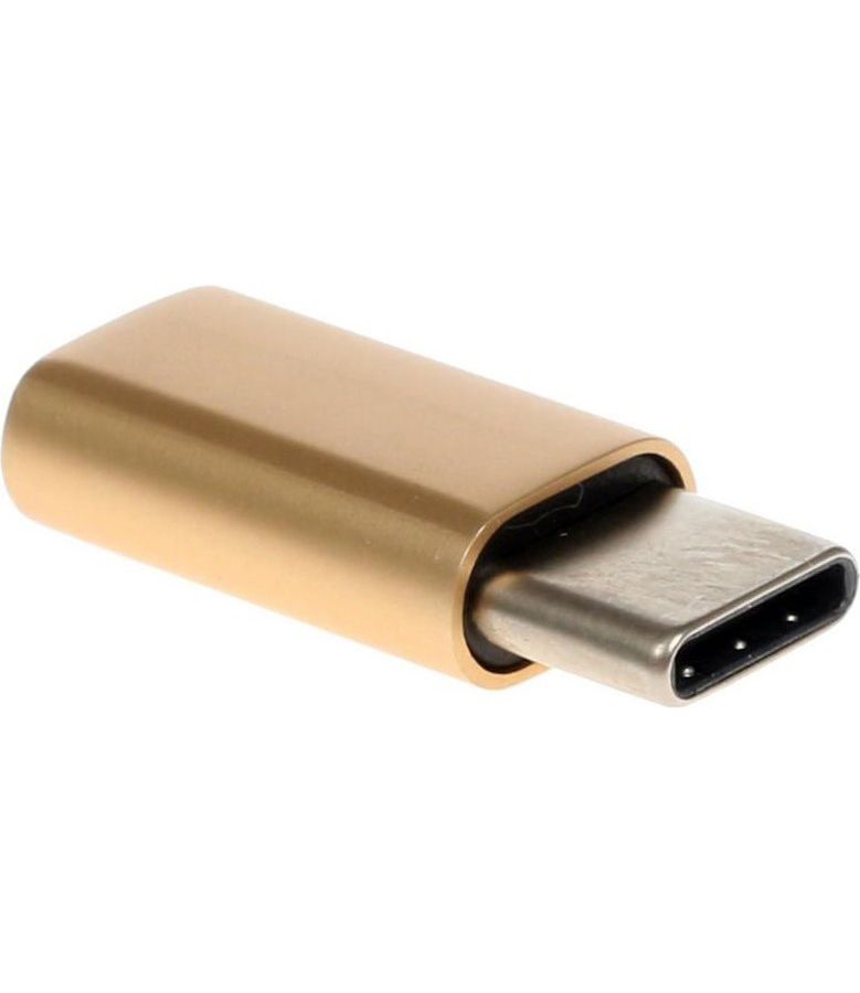 цена Переходник Redline УТ000013669 micro USB B (m) USB Type-C (f) золотистый