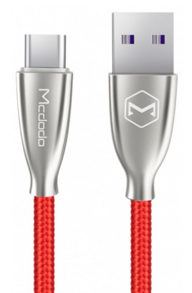 Кабель Mcdodo Excellence Series USB - Type-C, 5А, 1 метр, красный