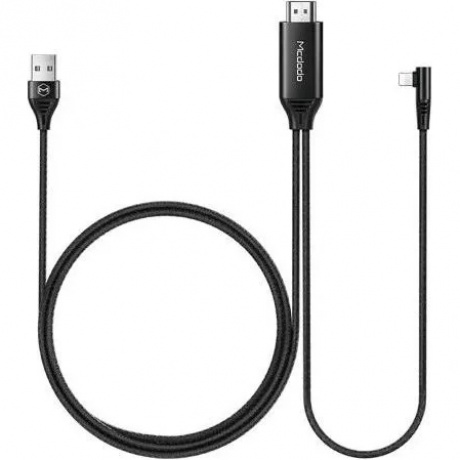 Кабель Mcdodo Shadow Series Lightning - HDMI, 2 метра, чёрный - фото 5