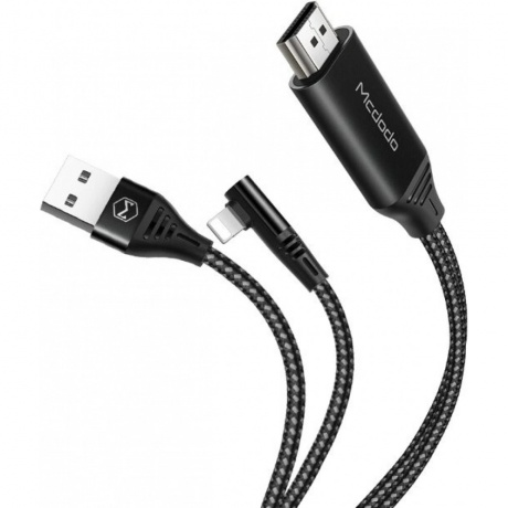 Кабель Mcdodo Shadow Series Lightning - HDMI, 2 метра, чёрный - фото 6