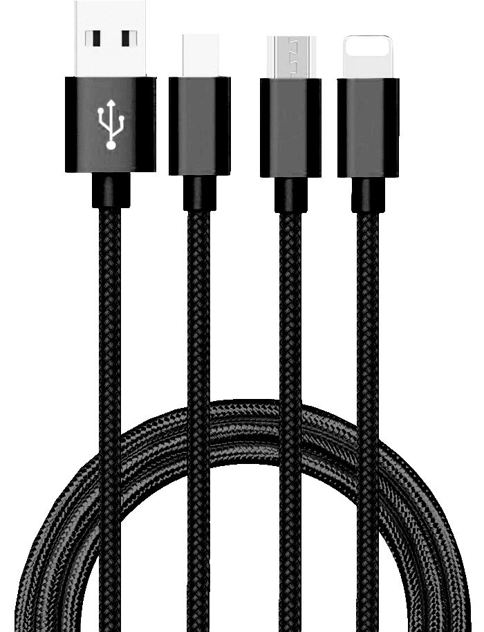 Фото - Дата-кабель АТОМ USB A 2.0-USB Type-C,USB B micro,Lightning, 1m, черный лезвие для подрезки бумаги pro cutter blade type a 841908