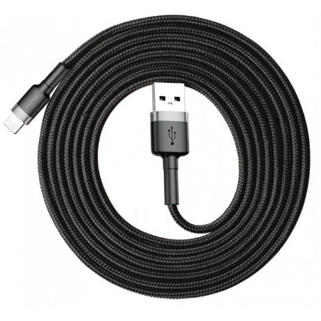

Кабель Baseus APPLE 8-pin Cafule 1.5A 2m Grey-Black CALKLF-CG1