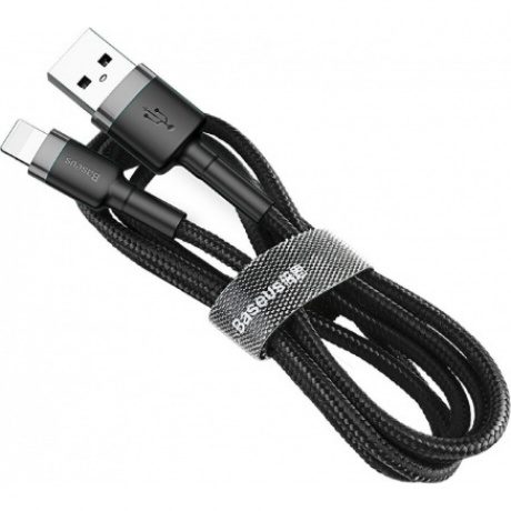 Кабель Baseus APPLE 8-pin Cafule 1.5A 2m Grey-Black CALKLF-CG1 - фото 5