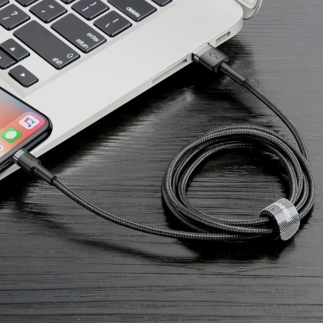 Кабель Baseus APPLE 8-pin Cafule 1.5A 2m Grey-Black CALKLF-CG1 - фото 8