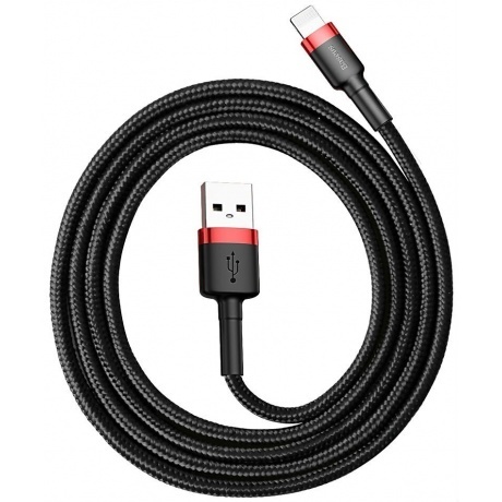 

Кабель Baseus APPLE 8-pin Cafule 2.4A 1m Red-Black CALKLF-B19