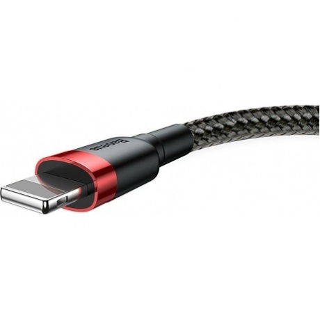Кабель Baseus APPLE 8-pin Cafule 2.4A 1m Red-Black CALKLF-B19 - фото 4