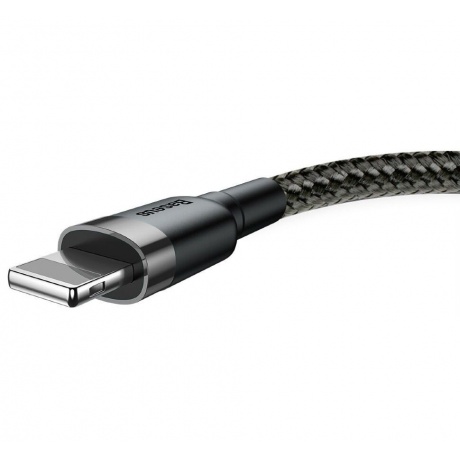 Кабель Baseus Cafule Special Edition USB - Lightning 2.4A 1m Grey-Black CALKLF-BG1 - фото 3