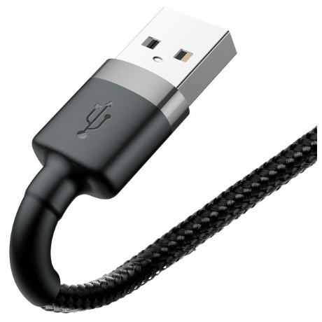 Кабель Baseus Cafule Special Edition USB - Lightning 2.4A 1m Grey-Black CALKLF-BG1 - фото 4