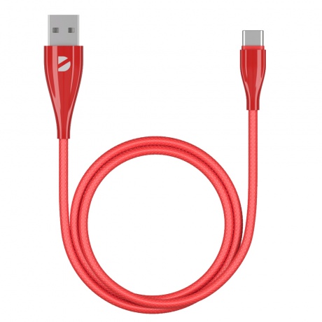 Дата-кабель Deppa Ceramic USB - USB-C 1м красный - фото 1