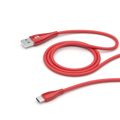 Дата-кабель Deppa Ceramic USB - USB-C 1м красный - фото 2
