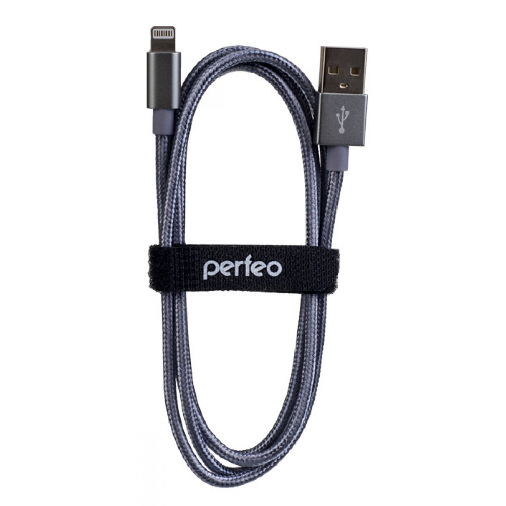 Кабель Perfeo USB - Lightning 3m Silver I4306 чехол кожаный apple smart cover для ipad mini charcoal gray