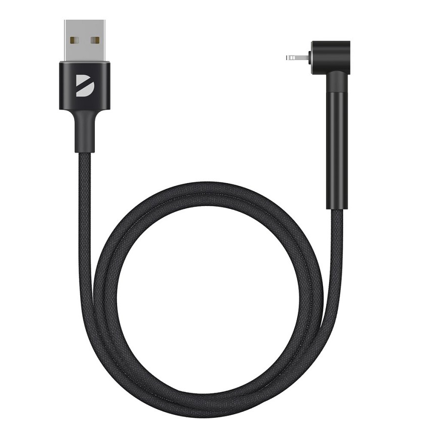 Дата-кабель Deppa Stand USB - USB-C подставка алюминий 1м черный цена и фото